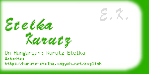 etelka kurutz business card